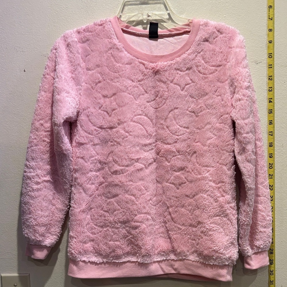 Star Ride Soft Pink Fleece Sweater